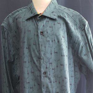 Robert Graham Doe a Deer Jacquard Christmas Shirt